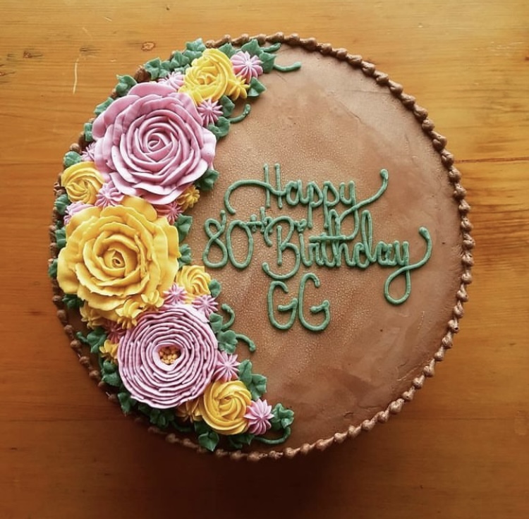 Floral birthday cake