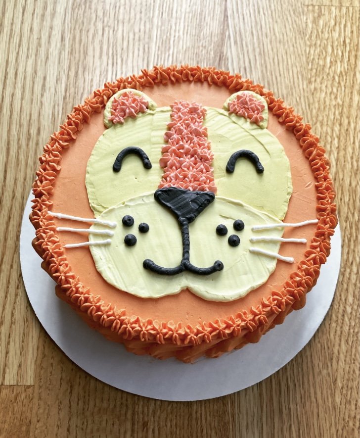 Lion birthday cake