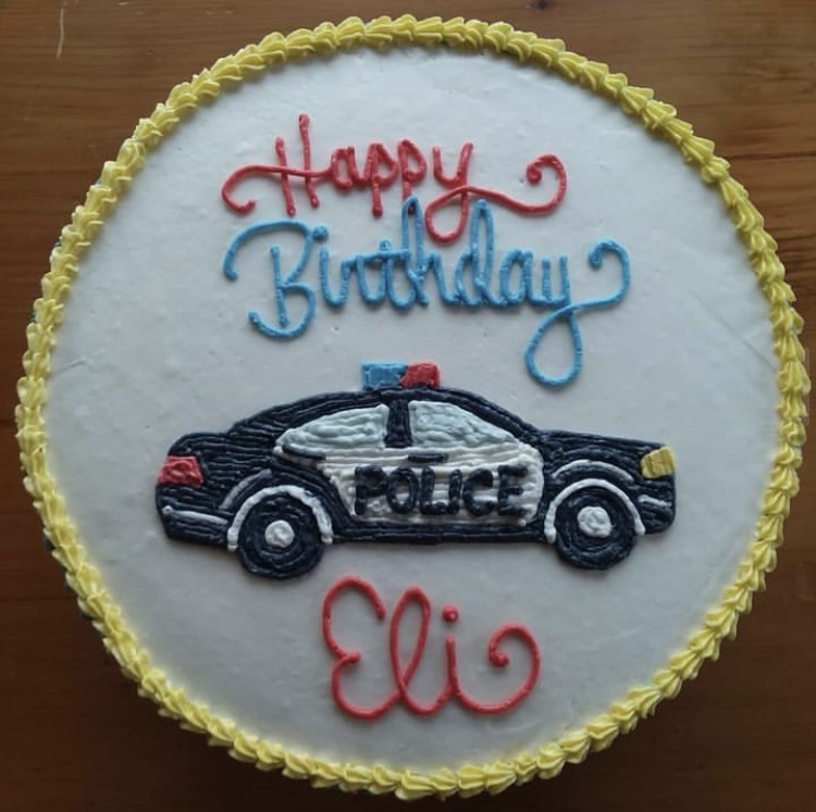 Police car birthday cake