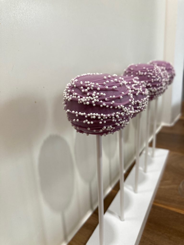 Purple cake pops