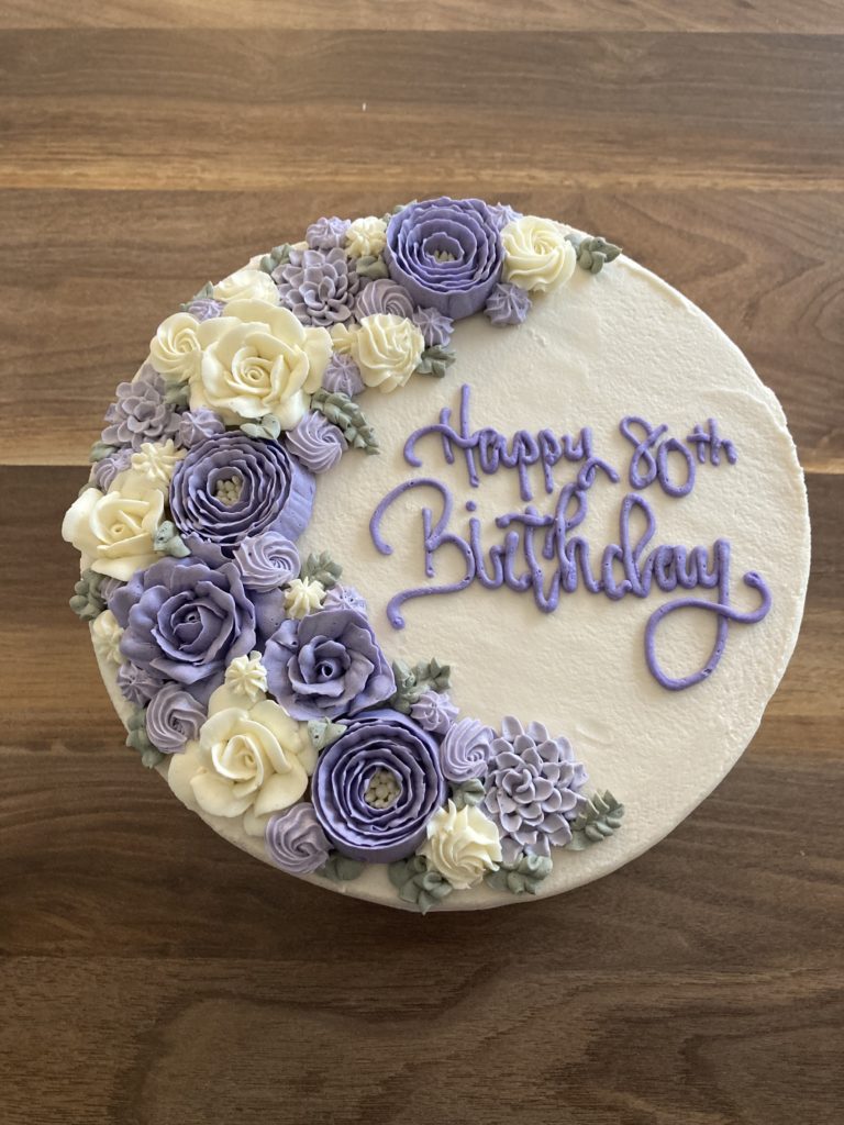 Happy birthday purple cake