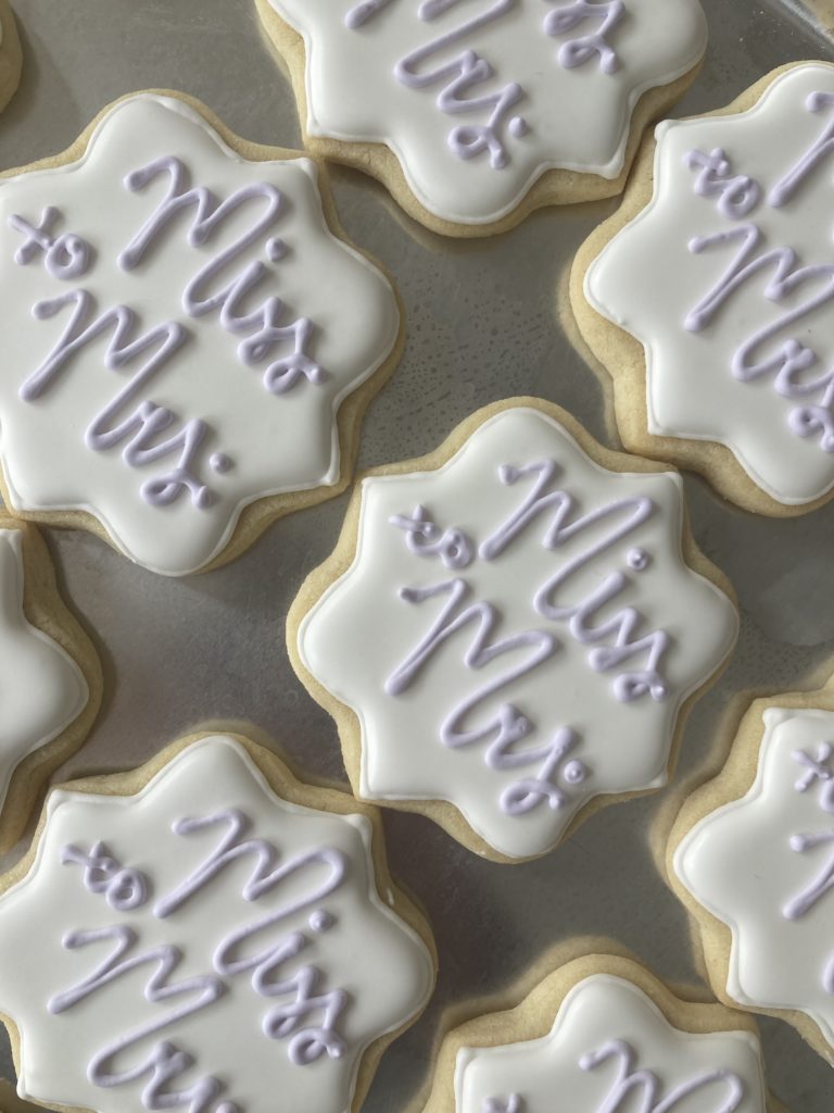 Wedding royal icing cookies