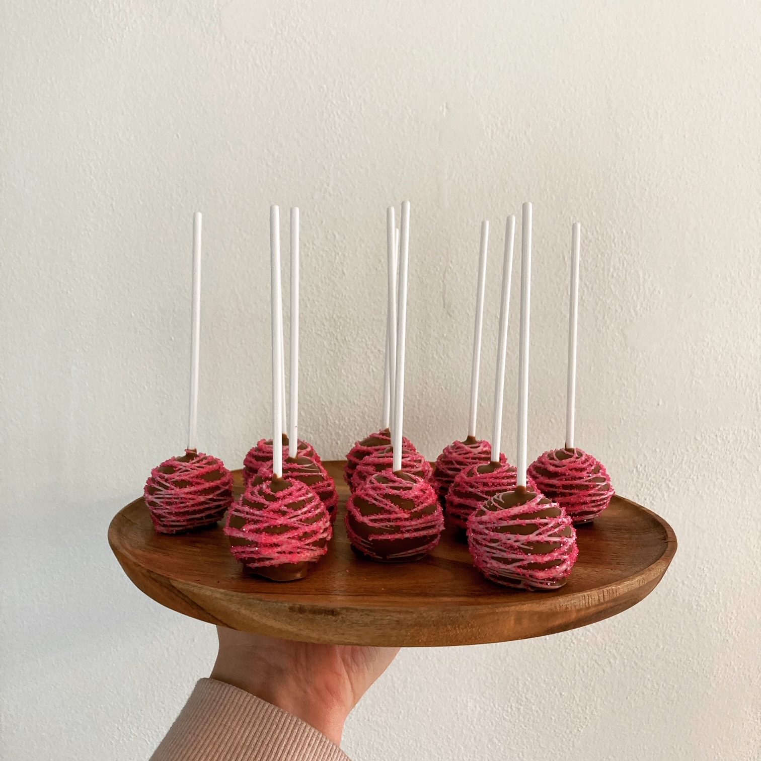 Cake pops on a platter