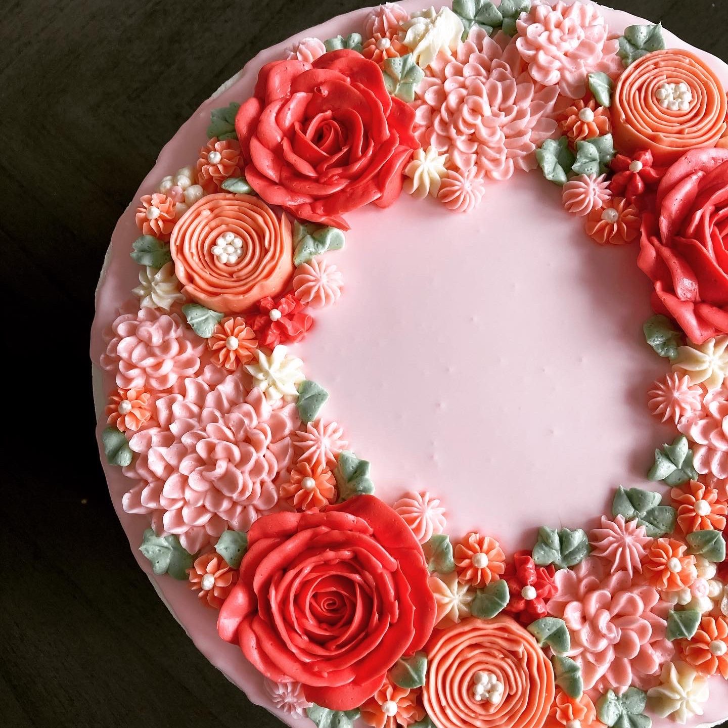 Floral cheery cake