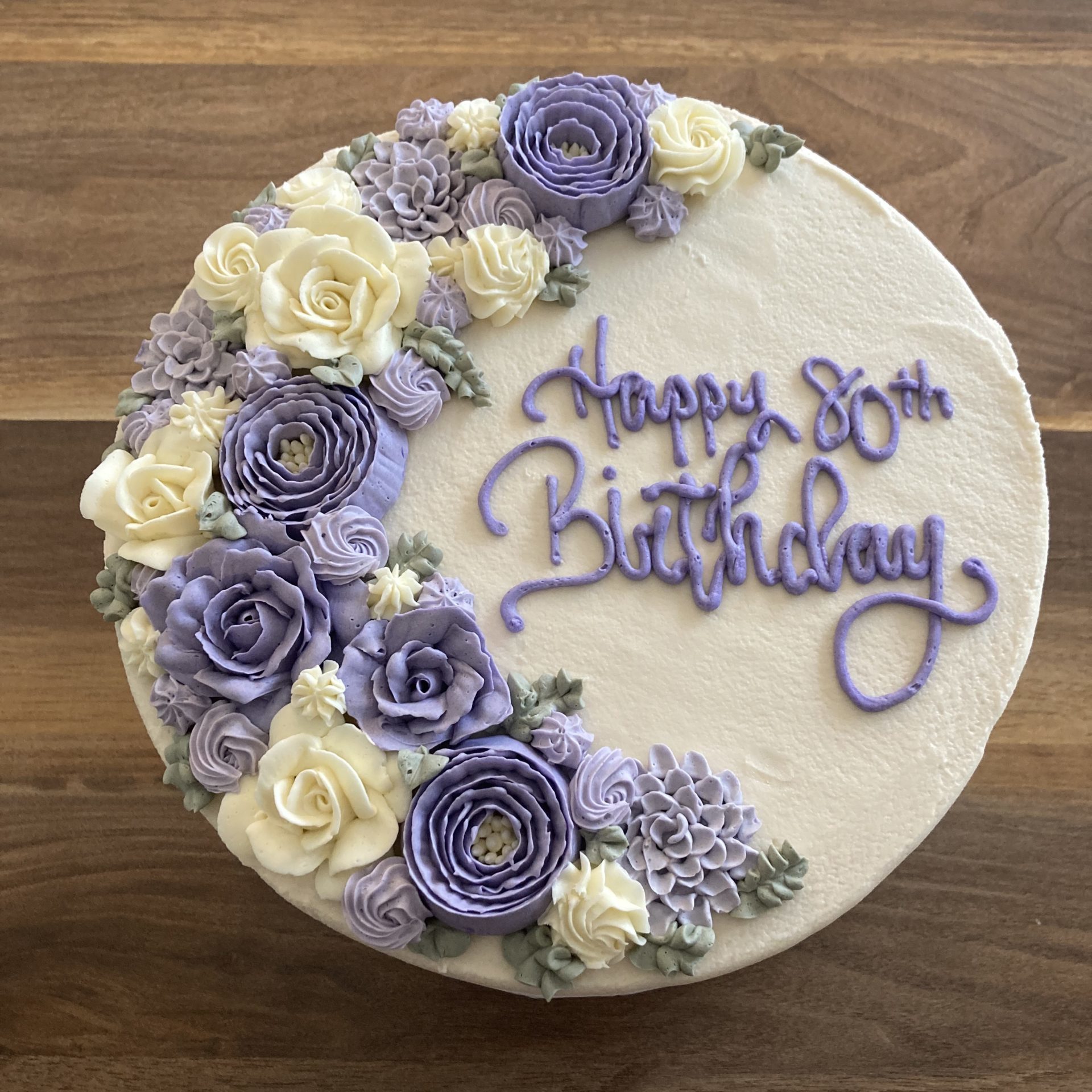 Happy birthday purple cake
