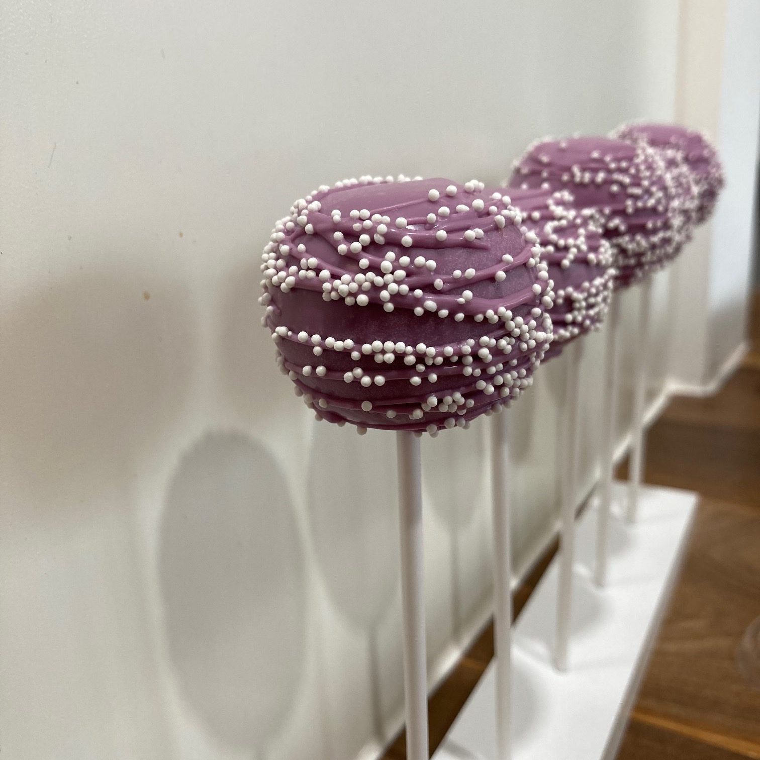 Purple cake pops